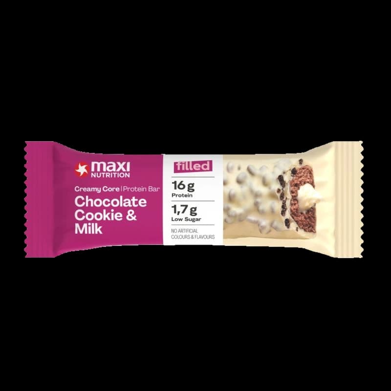 Baton Proteic Fără Zahăr Creamy Core Chocolate Cookie & Milk Maxi Nutrition