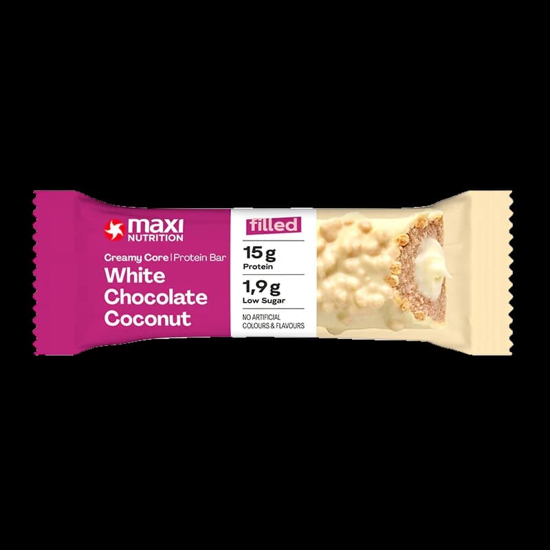 Baton Proteic Fără Zahăr Creamy Core White Coconut Maxi Nutrition