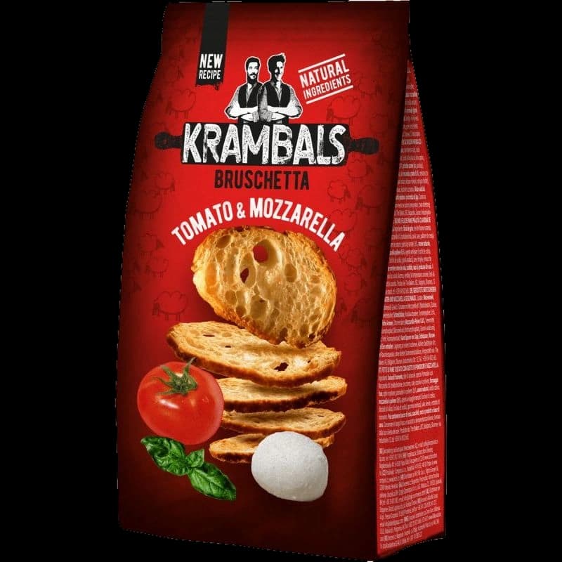 Bruschete cu aromă de rosii si mozzarella Krambals