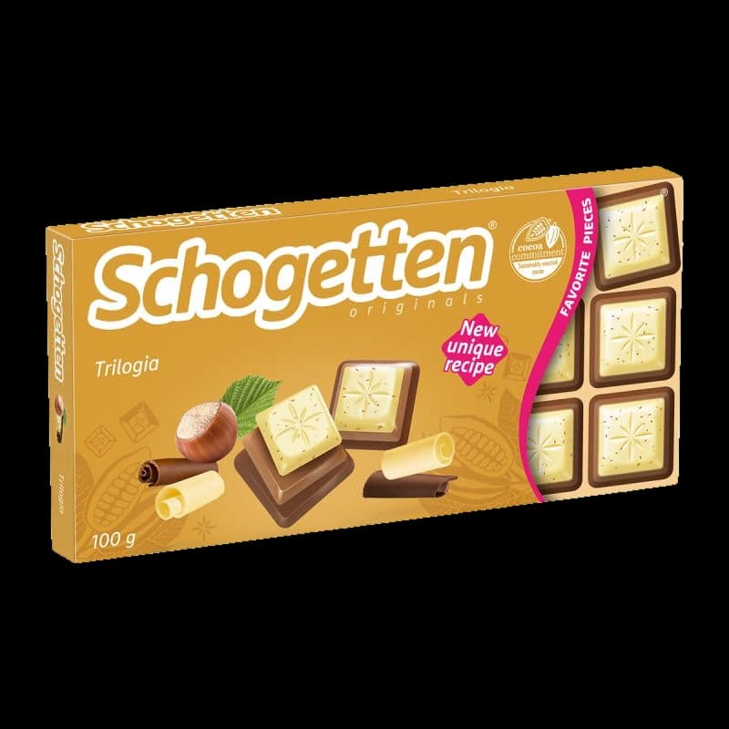 Ciocolata Schogetten Trilogia cu 3 tipuri de ciocolata