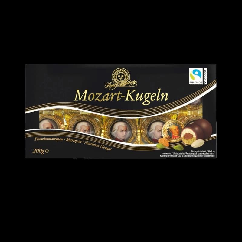 Praline de ciocolată cu martipan și fistic Mozart Henry Lambertz